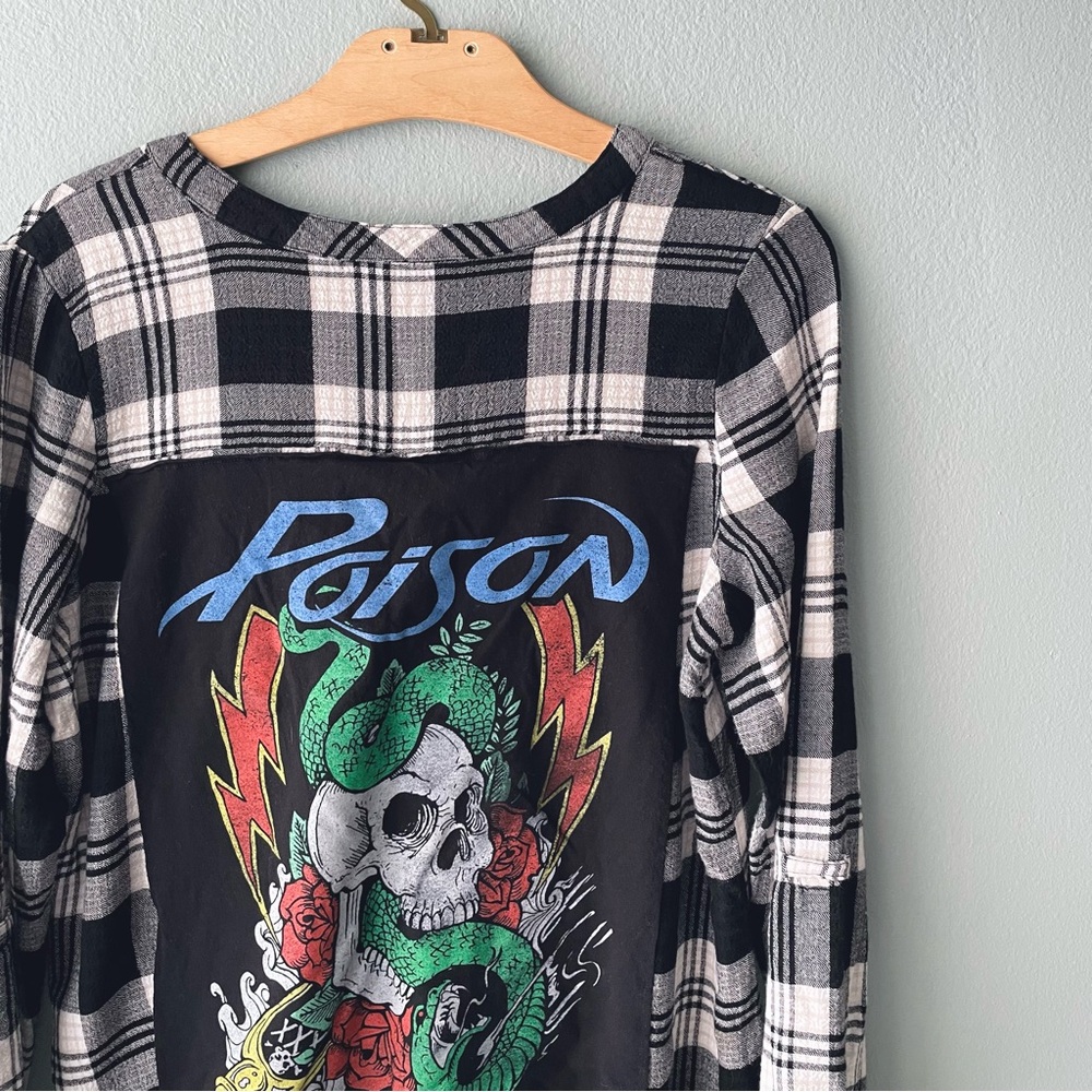 Reworked | Poison Band Plaid Long Tunic Top Dress
